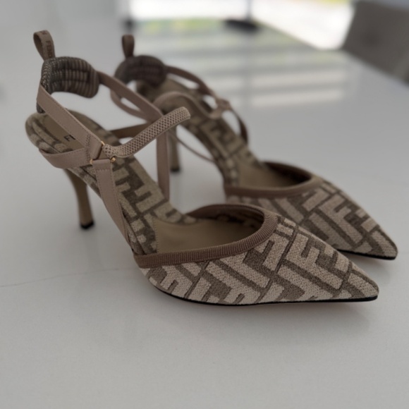 FENDI Colibri Lite 55mm Monogram Pumps Heels Shoes
